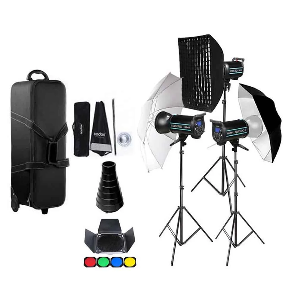 کیت فلاش چتری استودیویی گودکس Godox QS-300 II