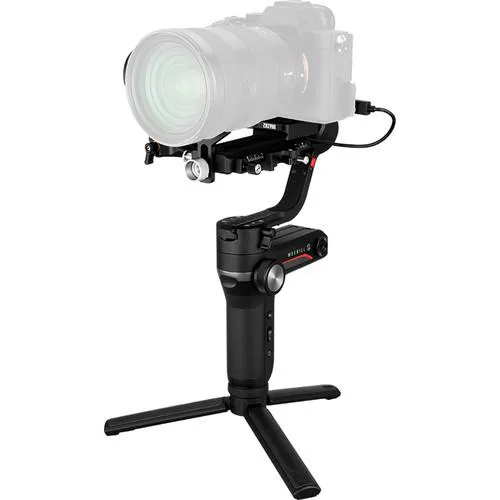 تصویر از گیمبال دوربین ژیون ویبیل اس پرو Zhiyun-Tech WEEBILL-S Pro به صورت ایستاده و نحوه سوار شدن دوربین روی آن