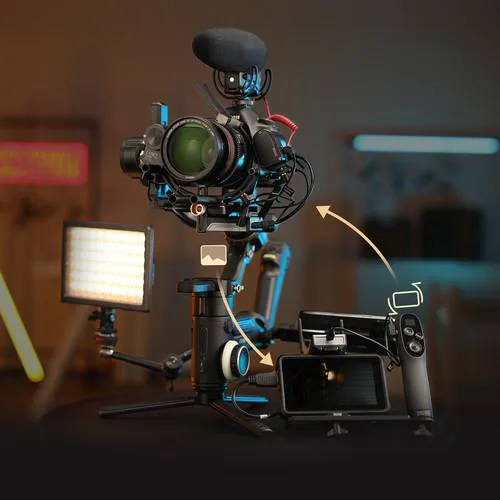 تصویر از اموزش قرارگیری دوربین در پک کریتیو کرین ۳ اس Zhiyun-Tech CRANE 3S Creative Pack