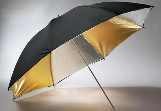 چتر داخل طلایی و نقره ای photography gold and silver