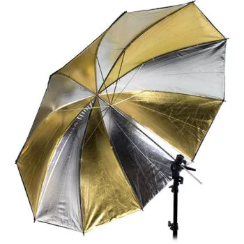 چتر داخل طلایی و نقره ای photography gold and silver