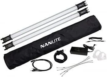 نور ال ای دی هوشمند نانلایت Nanlite PavoTube 15C RGBW LED Tube 2 Light Kit