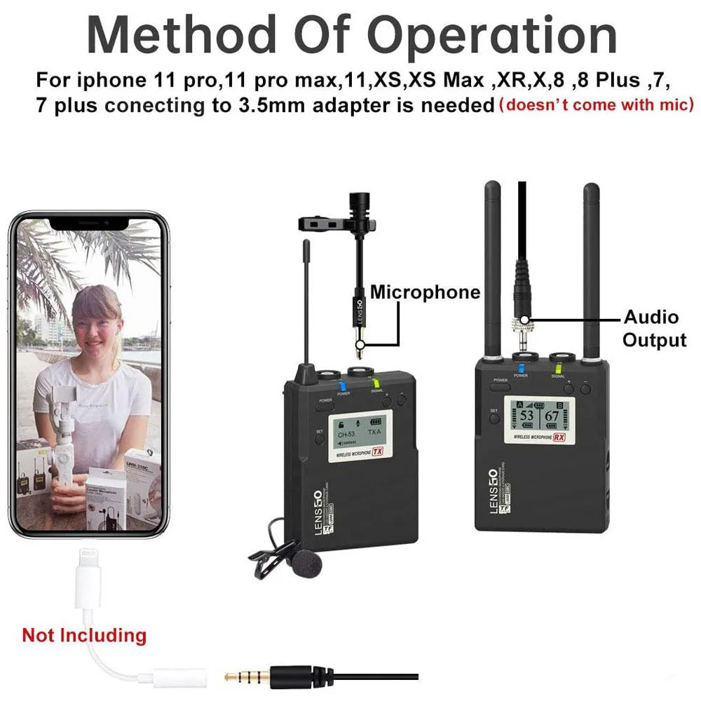 میکروفن بی سیم لنزگو LENSGO LWM-338C — تصویر 3