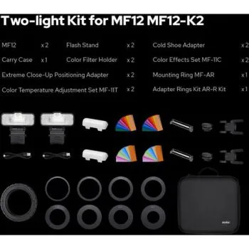 رینگ فلاش گودکس Godox MF12 Macro Flash 2-Light Kit