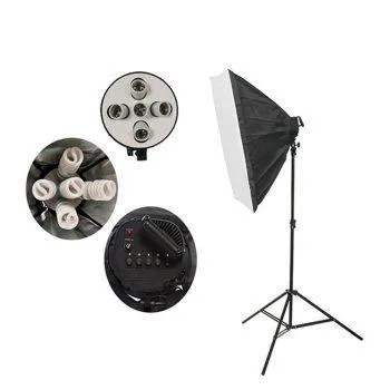 کیت نور ثابت 5 لامپ Continuous Lighting Kit 5 Lamps همراه با فون 3×2