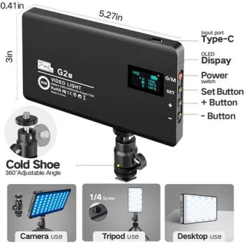 نور ال ای دی پیکسل Pixel Video Light RGB G2s