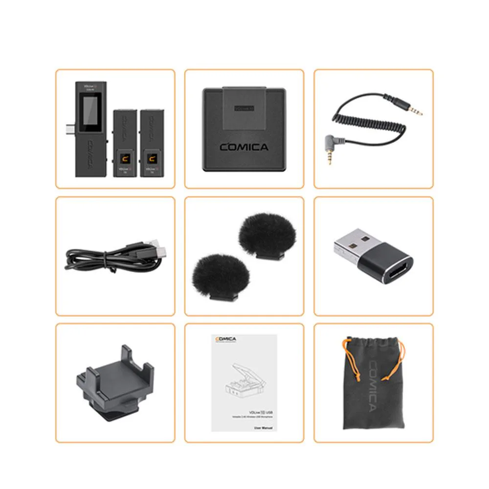 ست میکروفن بی سیم کامیکا Comica Audio VDLive10 USB — تصویر 1