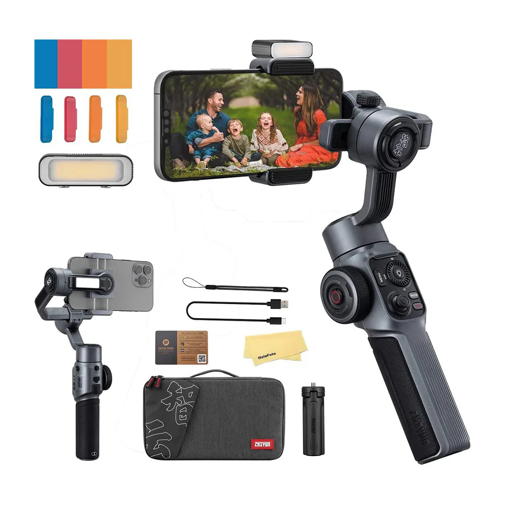 گیمبال موبایل ژیون تک اسموت 5 اس کمبو Zhiyun-Tech Smooth 5S Combo مشکی — تصویر 4