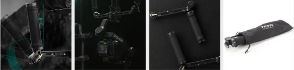 براکت دو دسته تیلتا Tilta Dual-Handle Bracket for DJI و زوایای مختلف