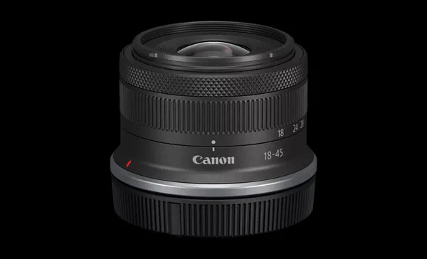 Canon RF-S 18-45mm f/4.5-6.3 IS STM Lens لنز کانن و نمای جانبی