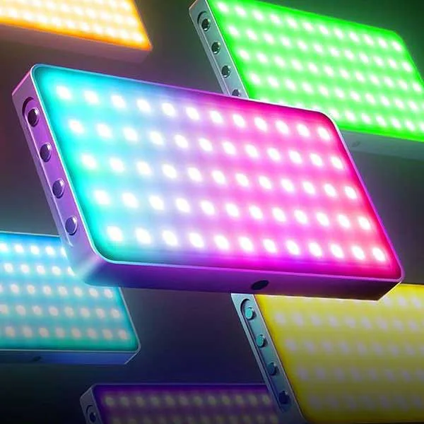 نور ثابت فلات ال ای دی Mp video light RGB و مشخصات فنی