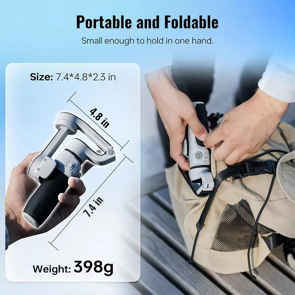گیمبال موبایل ژیون کمبو Zhiyun CINEPEER CQ5 Gimbal for Smartphones combo