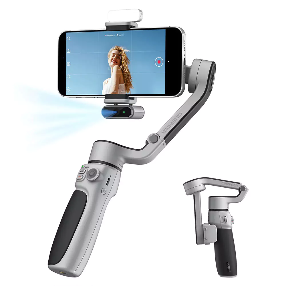 گیمبال موبایل ژیون کمبو Zhiyun CINEPEER CQ5 Gimbal for Smartphones combo