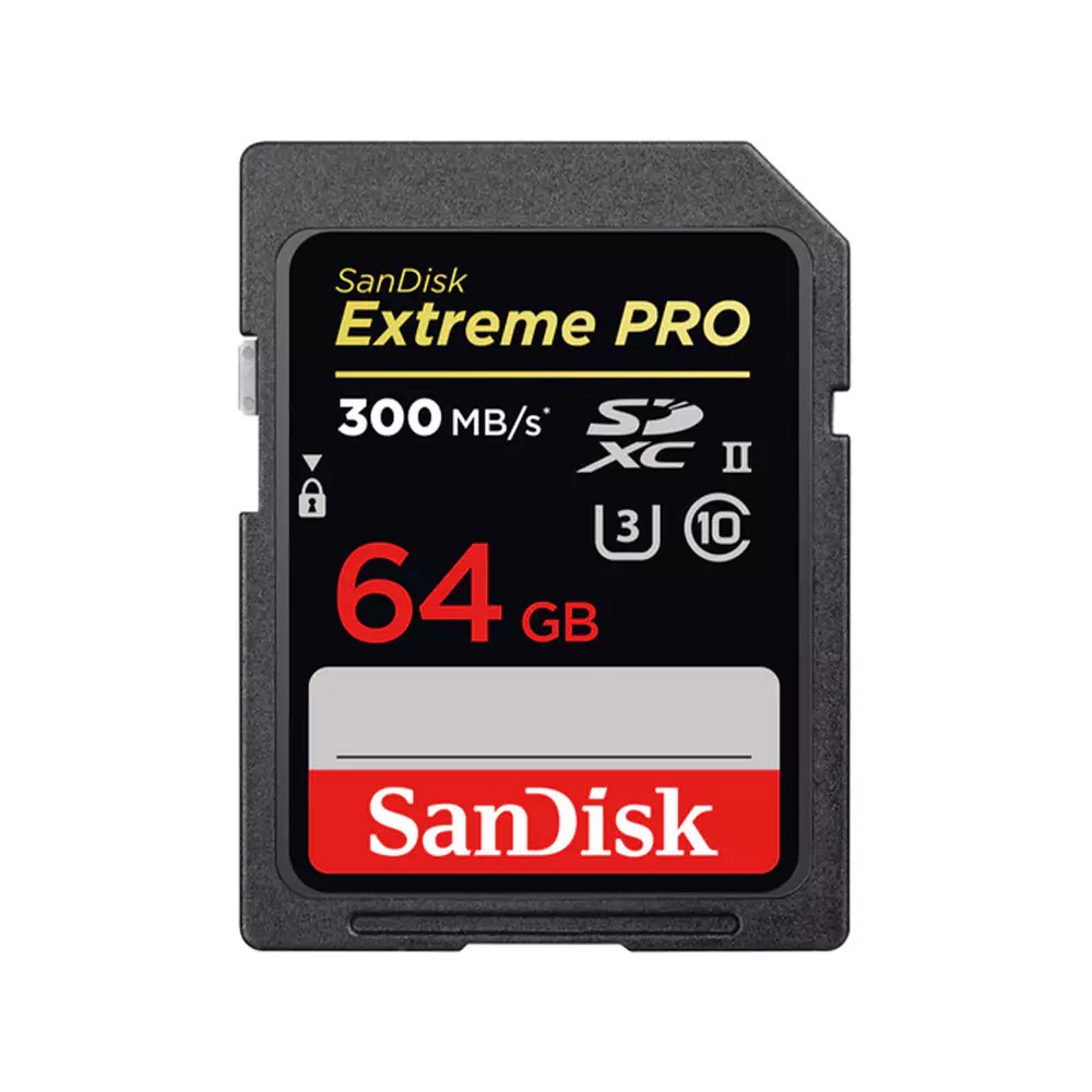 کارت حافظه سن دیسک SanDisk 64GB Extreme PRO UHS-II SDXC 300MB/S 2000X