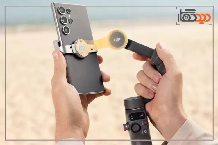 پایه ریلیز سریع مغناطیسی DJI OM گیمبال موبایل DJI Osmo Mobile 7 Combo for iPhone