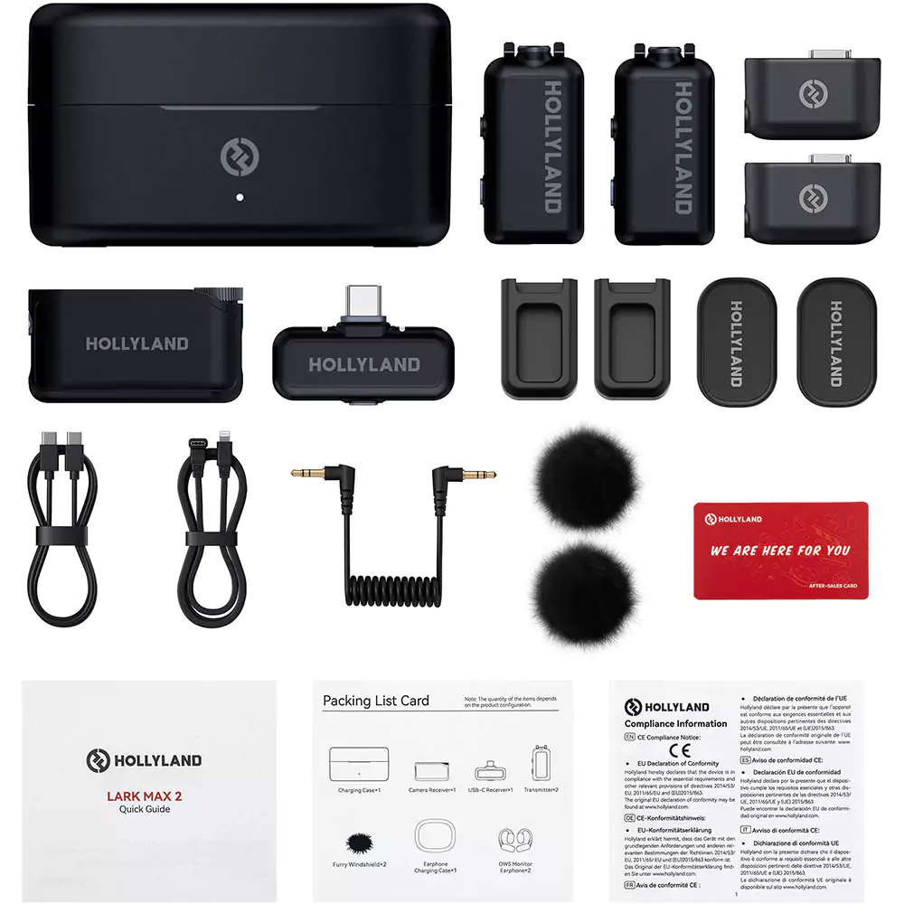 میکروفون یقه ای بی سیم هالی لند Hollyland LARK MAX 2 Combo 2-People Wireless Microphone
