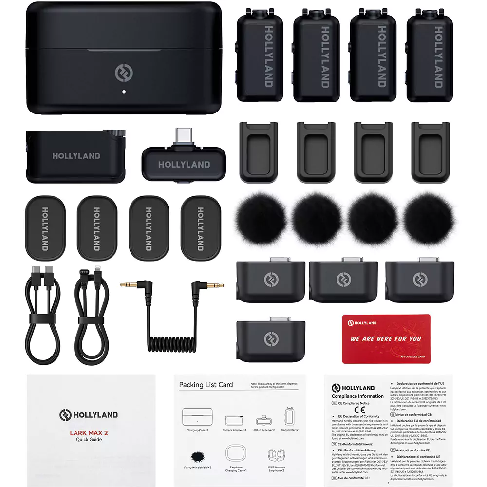 میکروفون یقه ای بی سیم هالی لند Hollyland LARK MAX 2 Combo 4-People Wireless Microphone