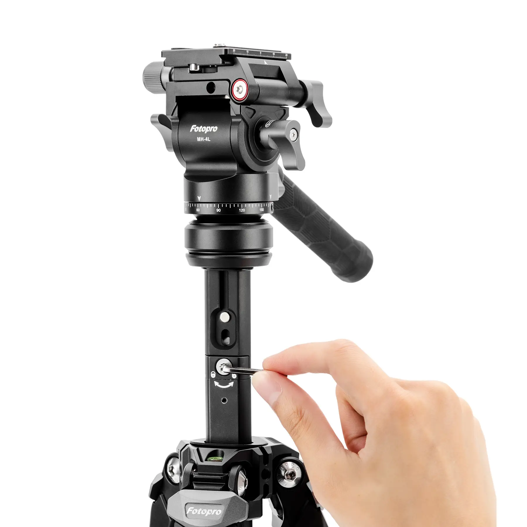 سه پایه دوربین فوتوپرو Fotopro Origin Video Tripod Black — تصویر 3