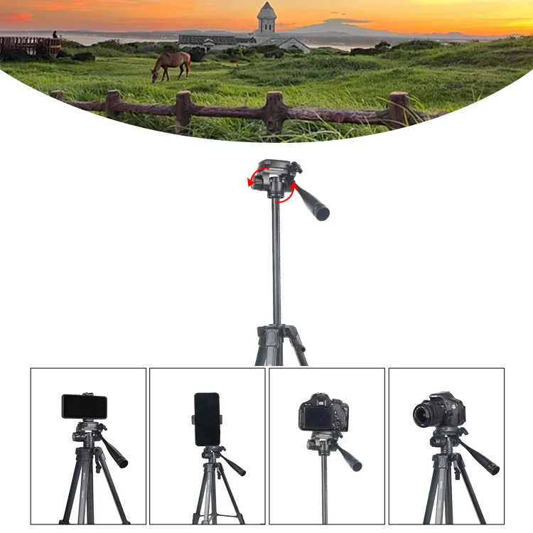 سه پایه دوربین جی ماری Jmary KP-2201 Camera Tripod Black — تصویر 3