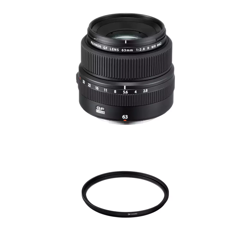 لنز مدیوم فرمت فوجی فیلم FUJIFILM GF 63mm f/2.8 R WR Lens with UV Filter Kit