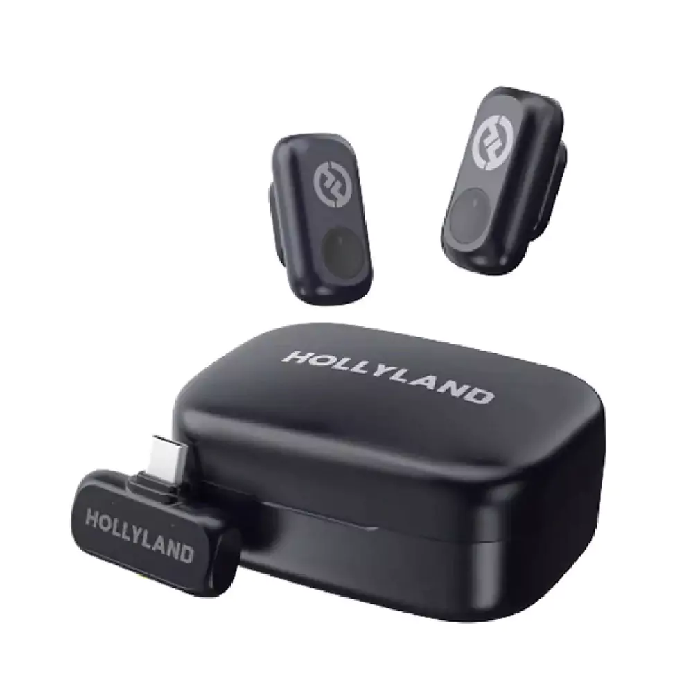 میکروفون یقه ای بی سیم هالی لند + تبدیل لایتنینگ Hollyland LARK A1 with USB-C Connector for Mobile Devices