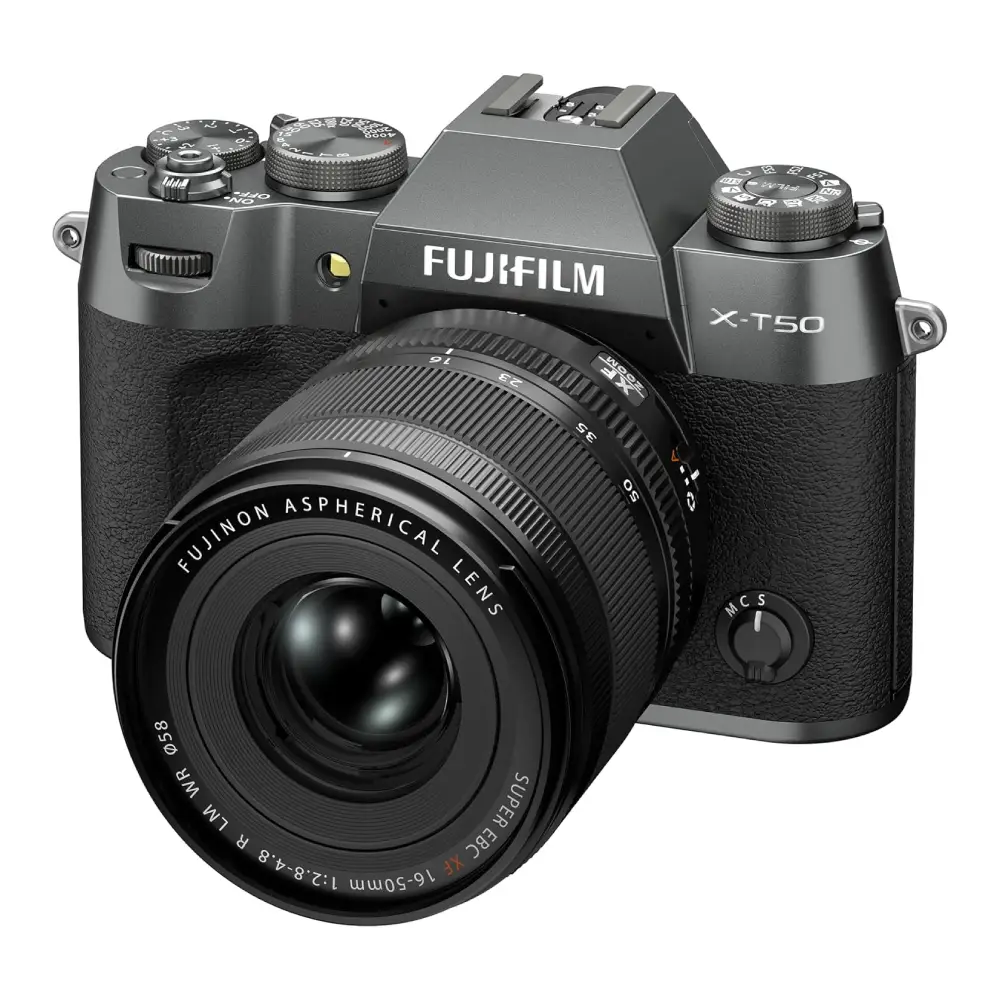 دوربین عکاسی بدون آینه فوجی فیلم Fujifilm X-T50 Mirrorless Digital Camera XF16-50mmF2.8-4.8 R LM WR Lens Kit Charcoal Silver