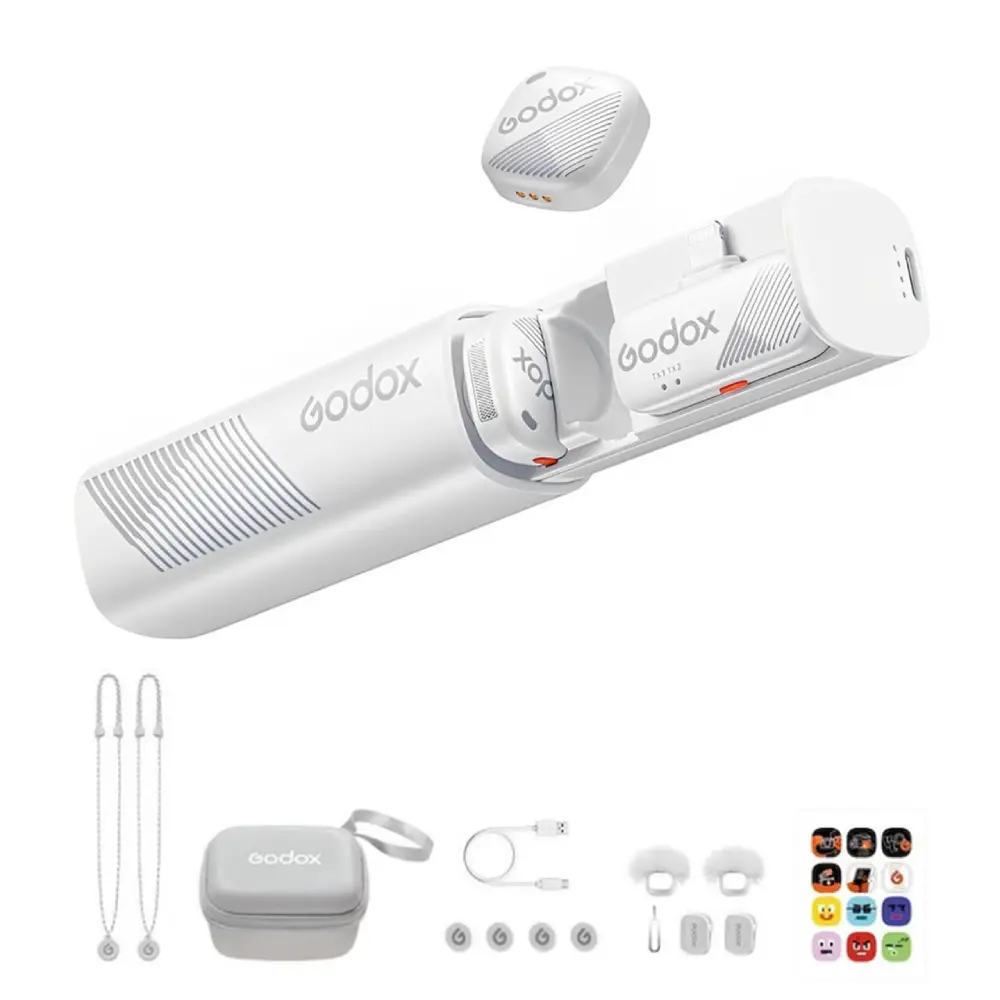 میکروفون بیسیم گودکس Godox Cube-S 2person Wireless Microphone with Lightning Connector white