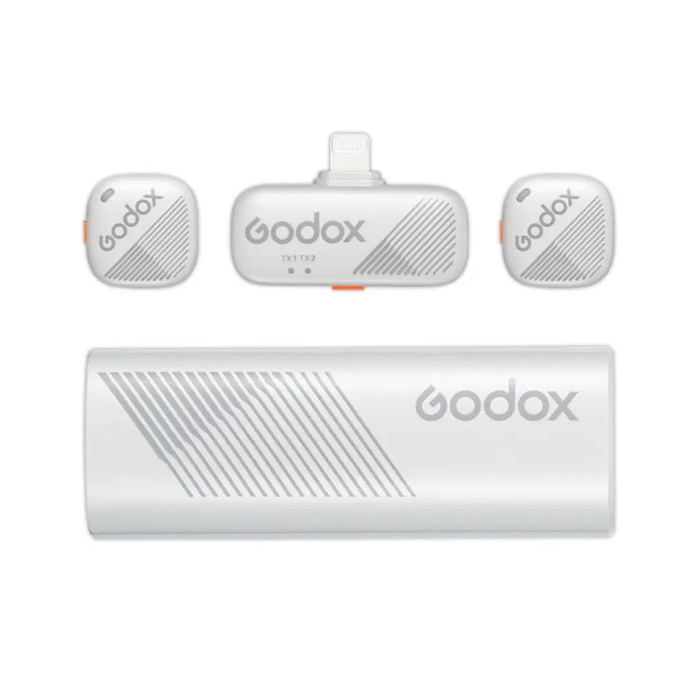 میکروفون بیسیم گودکس Godox Cube-S 2person Wireless Microphone with Lightning Connector white