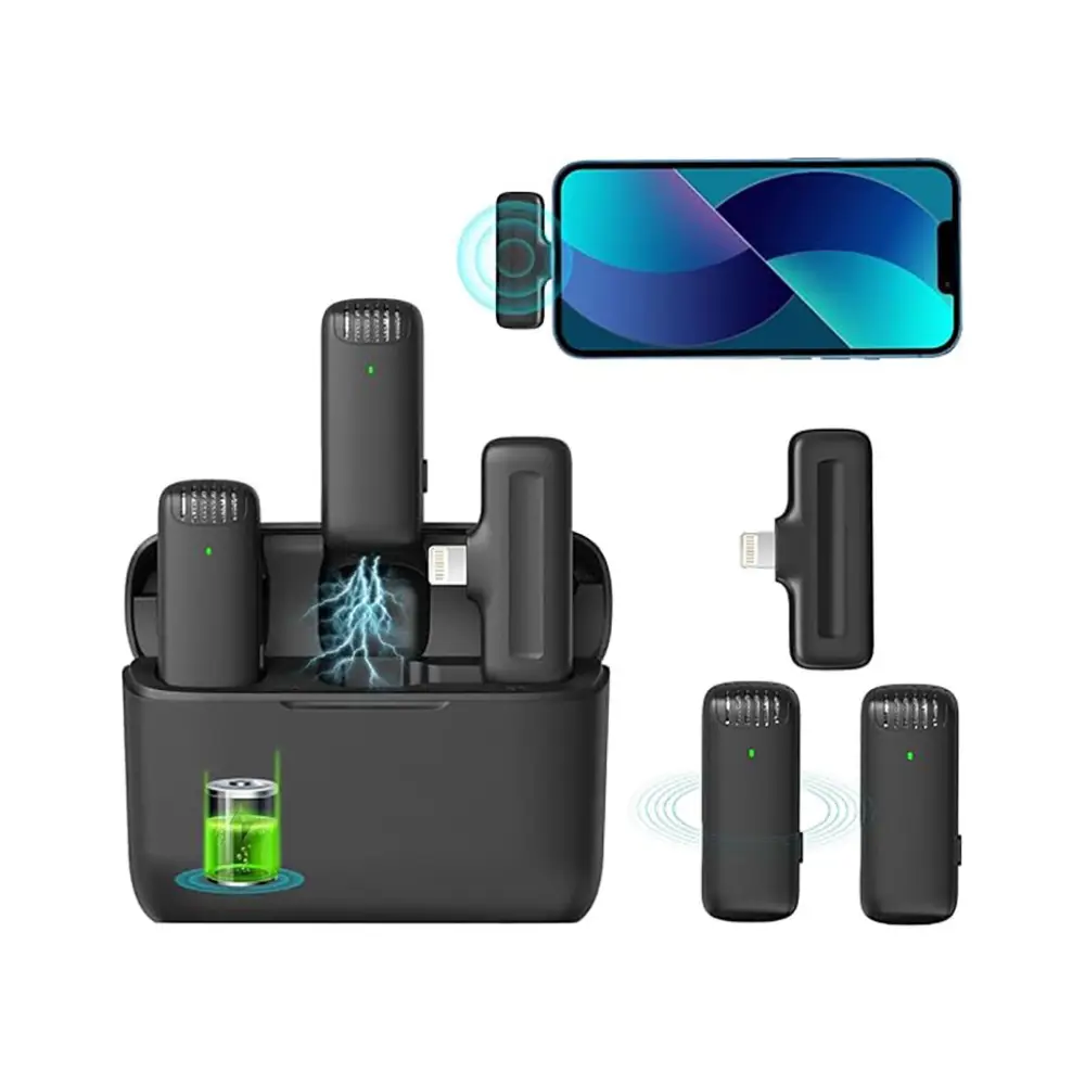 Phone Micraphone میکروفون بی سیم یقه ای اولانزی Ulanzi J12 Wireless Lavalier Microphone ...