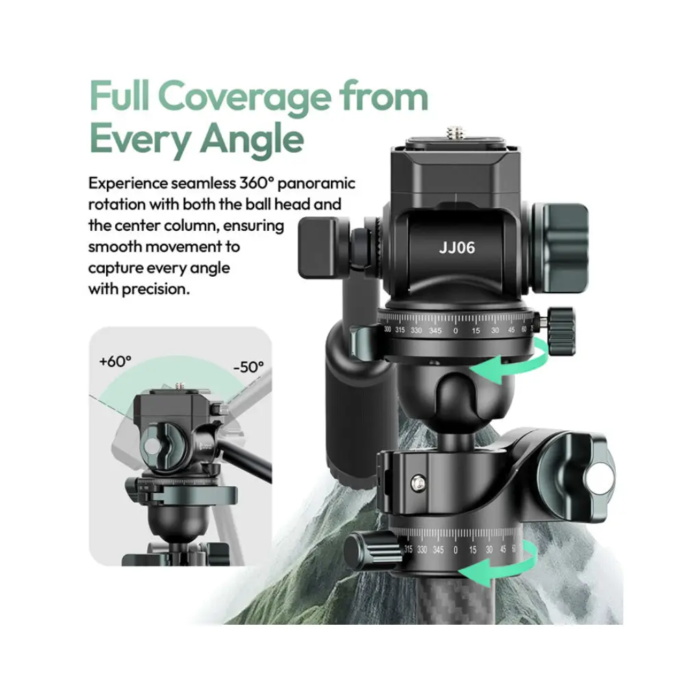 سه پایه دوربین عکاسی و موبایل اولانزی Ulanzi JJ06 GlideGo Video Tripod — تصویر 21