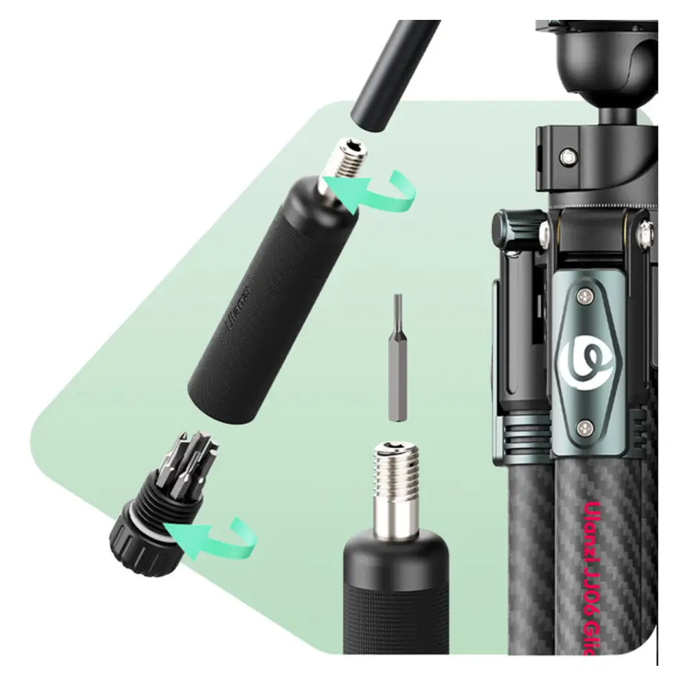سه پایه دوربین عکاسی و موبایل اولانزی Ulanzi JJ06 GlideGo Video Tripod — تصویر 14