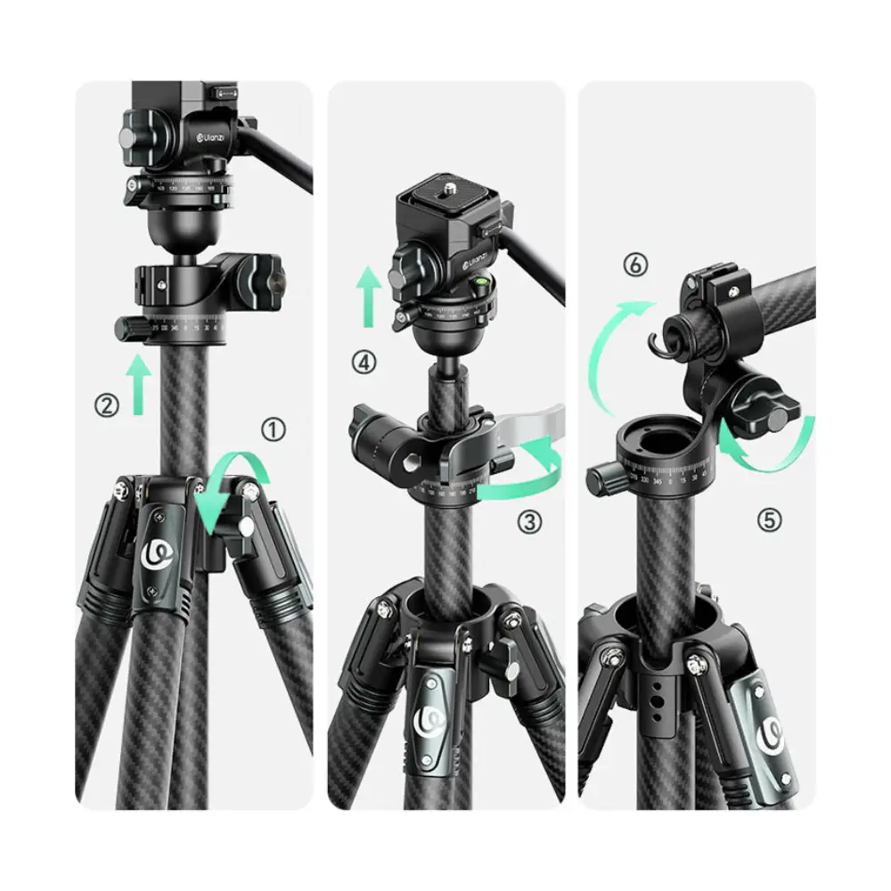 سه پایه دوربین عکاسی و موبایل اولانزی Ulanzi JJ06 GlideGo Video Tripod — تصویر 9