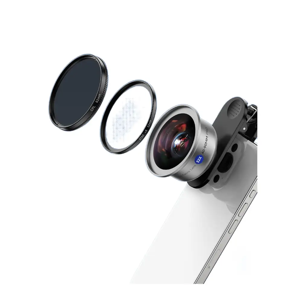 کیت لنز موبایل ماکرو ۳۲ برابری MARTVSEN Macro 32X Lens Kit For Mobile