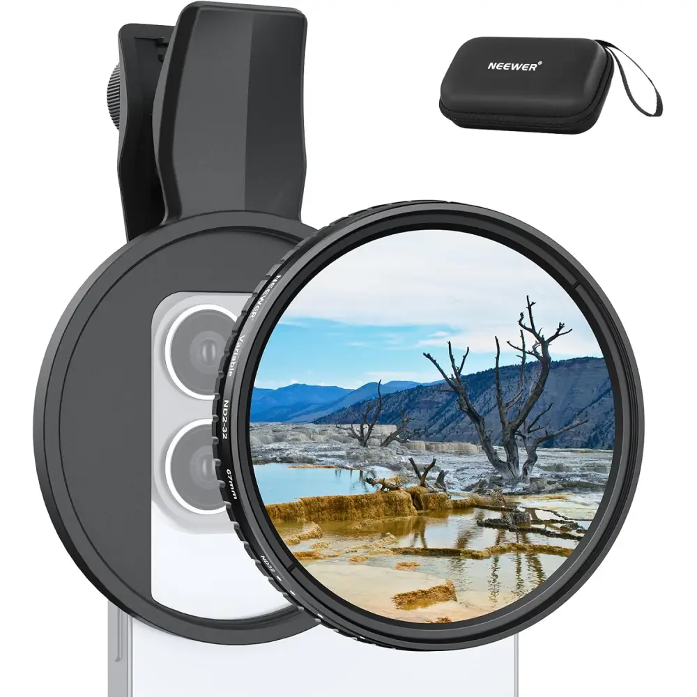 فیلتر لنز موبایل نیور NEEWER 67MM ND2-32 FILTER WITH PHONE CLIP