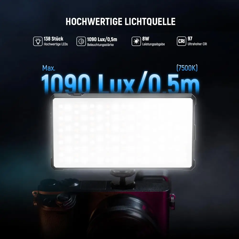 نور ثابت نیور NEEWER BASICS SL90C RGB LED CAMERA VIDEO LIGHT — تصویر 1