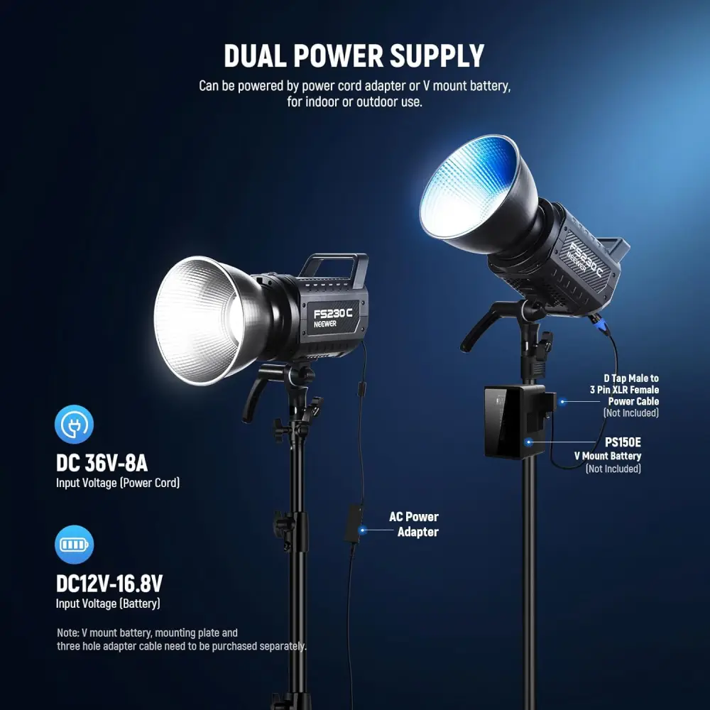 ویدیو لایت نیور NEEWER FS230C 230W RGB VIDEO LIGHT — تصویر 7