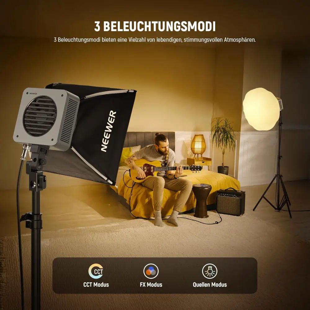 ویدیو لایت نیور NEEWER HS200B HANDHELD BI-COLOR LED VIDEO LIGHT(EU) — تصویر 2