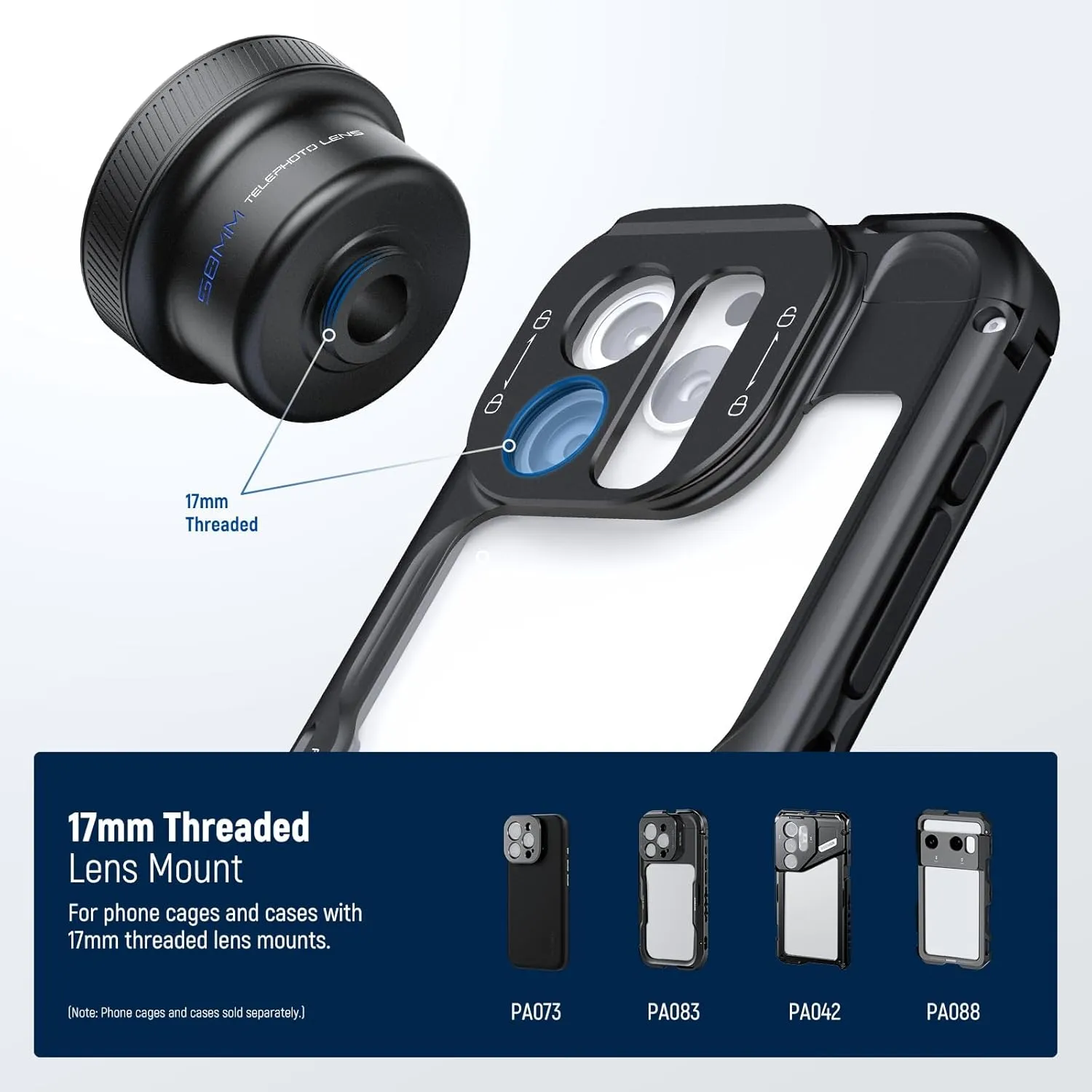 لنز موبایل نیور NEEWER LS-71 58mm PORTRAIT LENS 3RD GENERATION WITH 17mm THREAD CLAMP