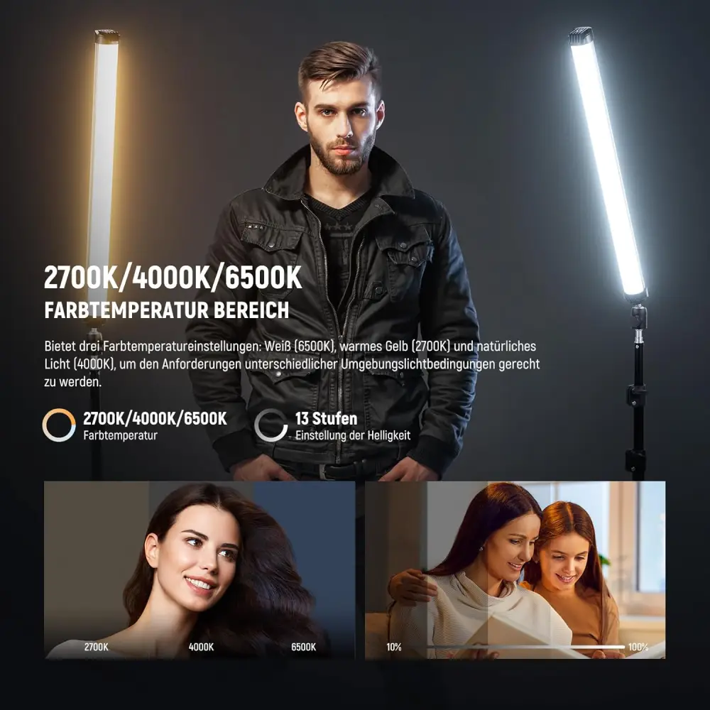 نور باتومی نیور NEEWER SL50 Basics 21 Inch Magnetic RGB Light Stick — تصویر 3