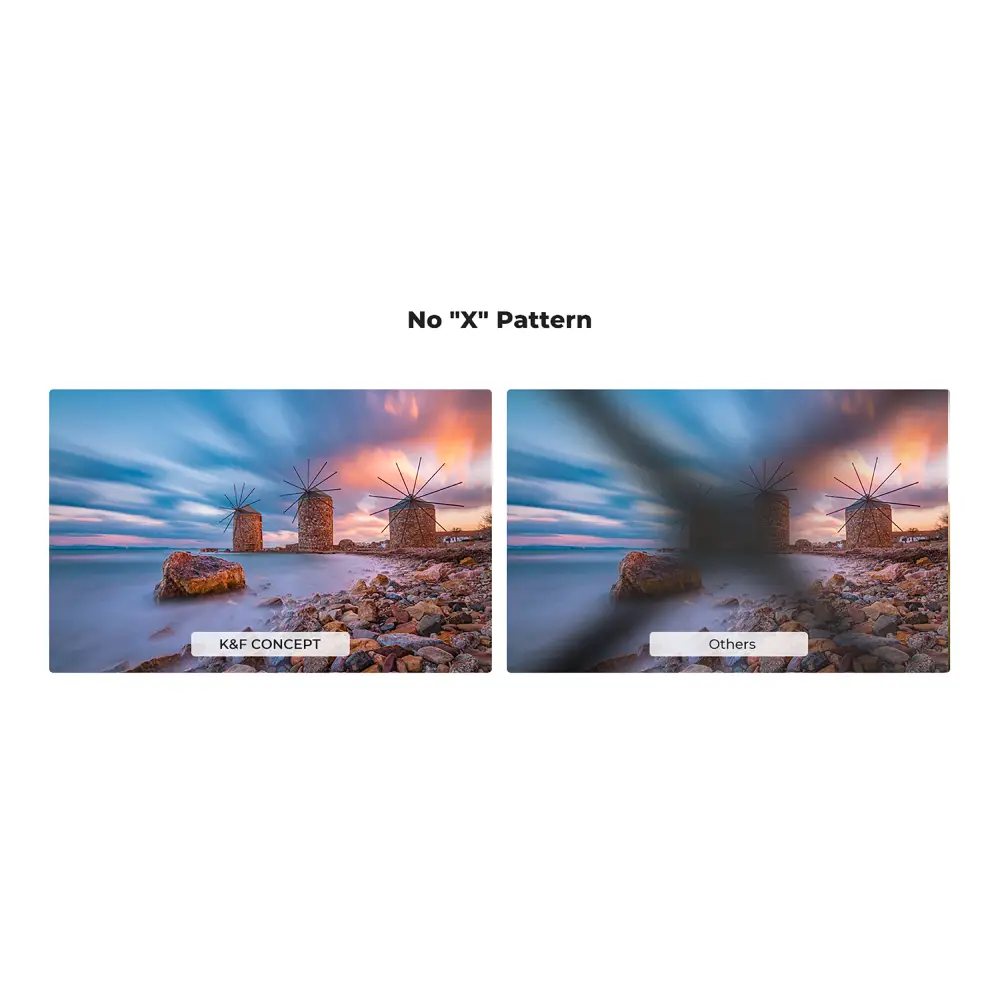 فیلتر لنز کی اند اف K&amp;F B-DIFFUSION 1/4 &amp; ND2 32 MRC NO X CROSS SHADOW NANO X 67mm FILTER — تصویر 4