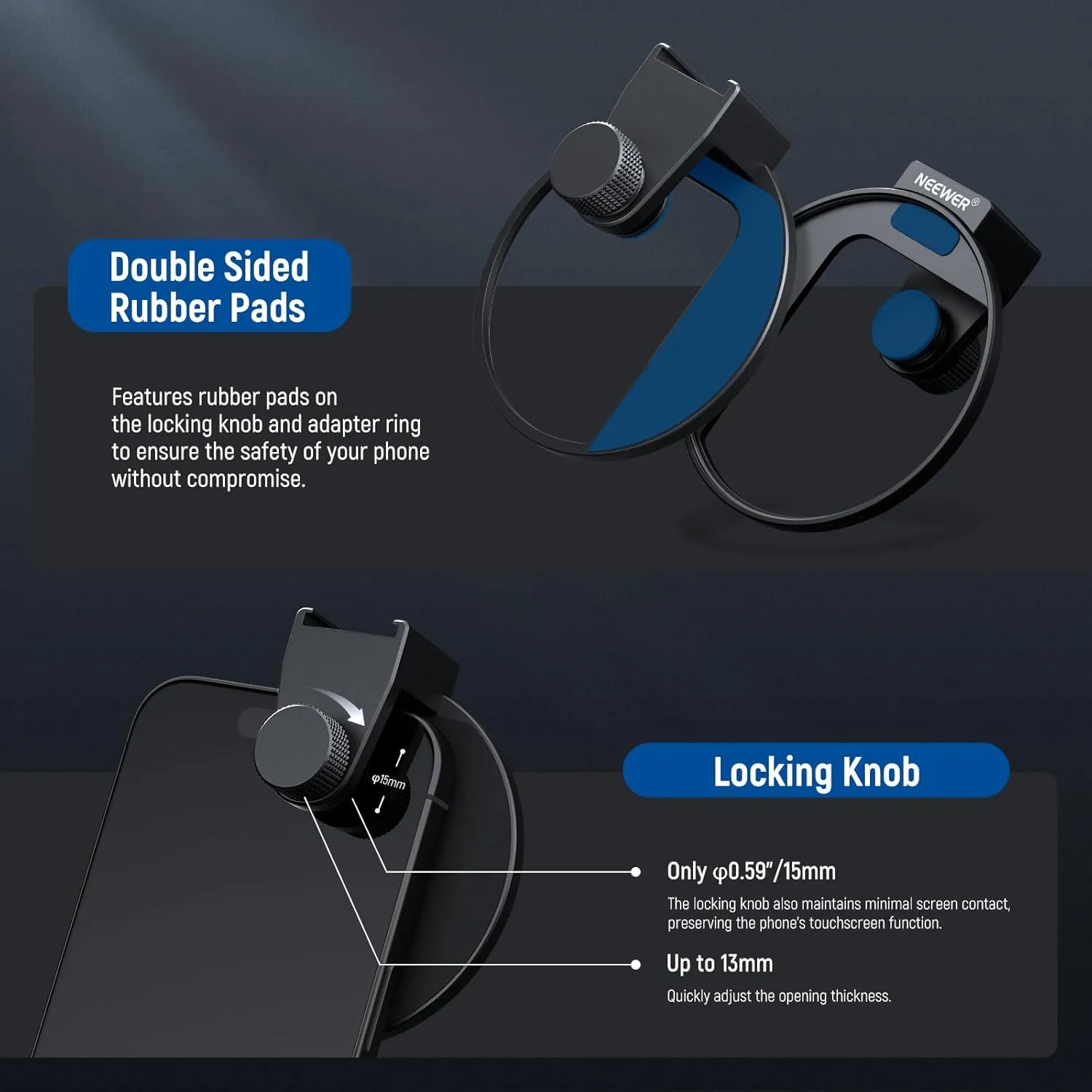 فیلتر لنز موبایل نیور NEEWER LA006 ATTACH 67mm PHONE FILTERS MOUNT