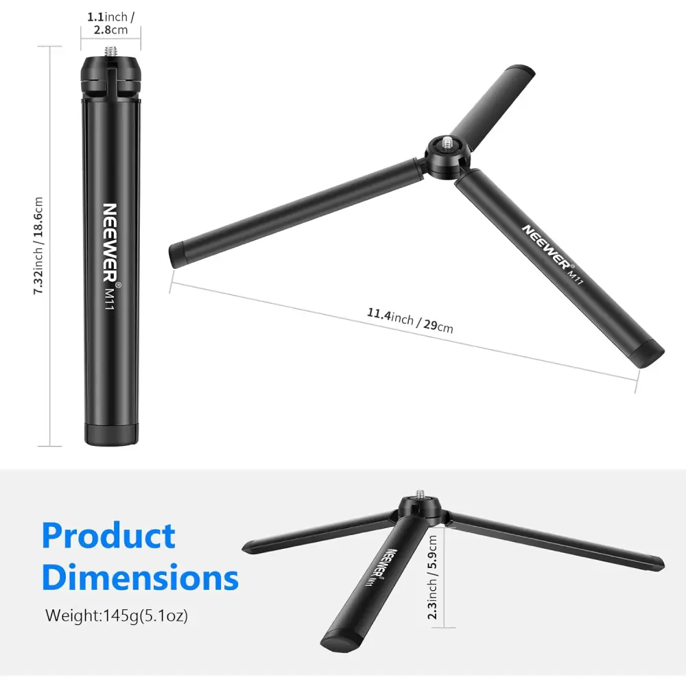 سه پایه فلزی کوچک نیور NEEWER M11 METAL MINI TRIPOD