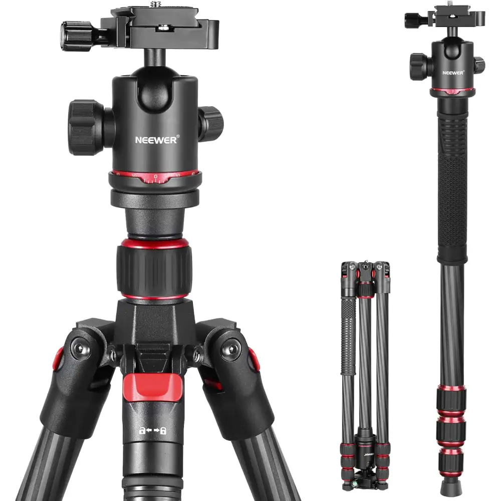 سه پایه دوربین نیور NEEWER N55C CARBON FIBER CAMERA TRIPOD MONOPOD