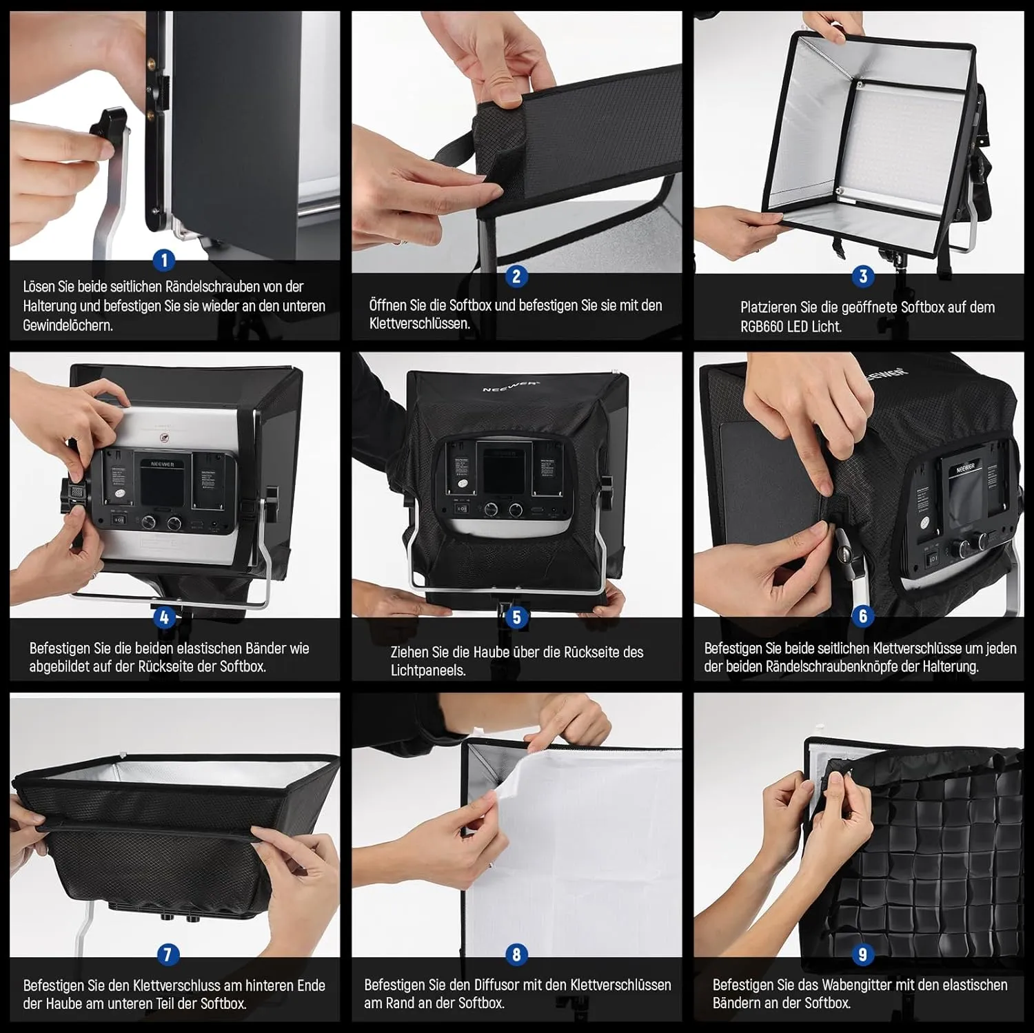 سافت باکس نیور NEEWER NS4S UPGRADED SOFTBOX WITH GRID FOR 660 LED LIGHT