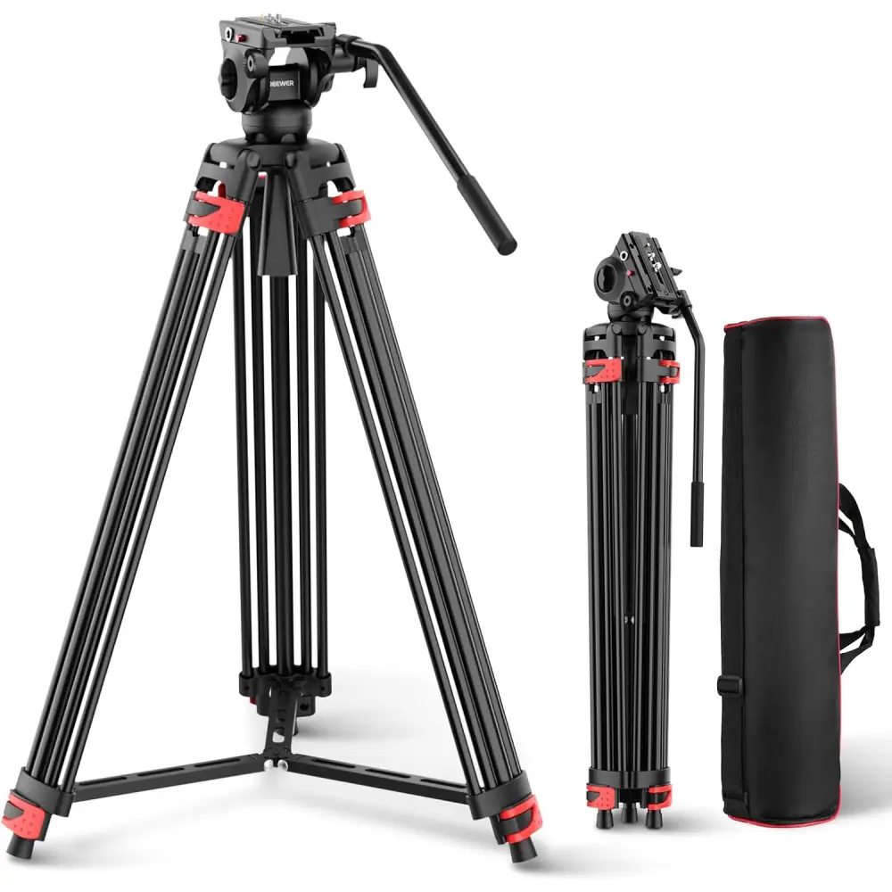 سه پایه فیلمبرداری نیور NEEWER TP37 VIDEO TRIPOD WITH ADJUSTABLE FLUID HEAD