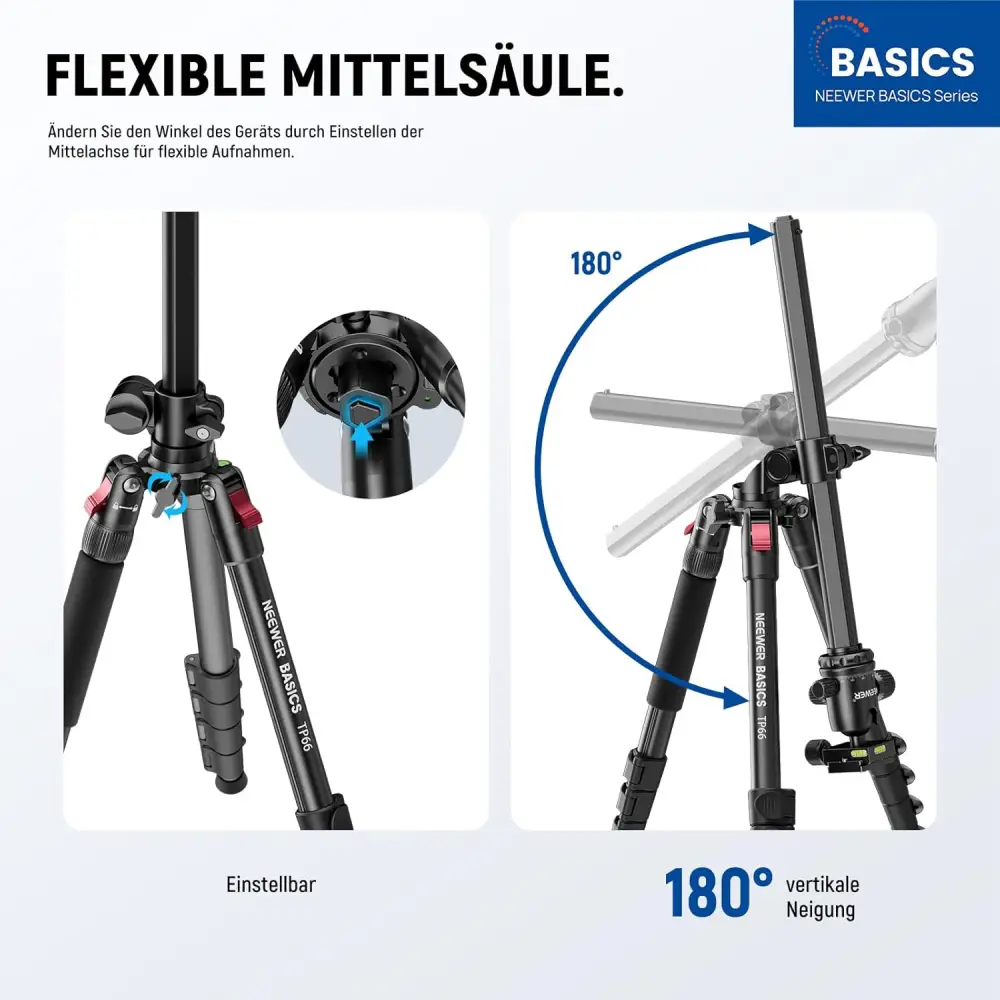 سه پایه دوربین نیور NEEWER TP66 Basics 64.5 Inch Horizontal Camera Tripod