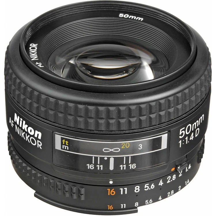 لنز نیکون Nikon AF NIKKOR 50mm f/1.4D Lens (دست دوم)