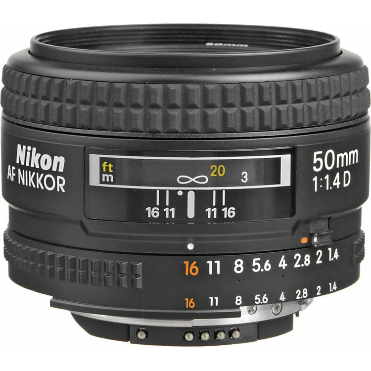 لنز نیکون Nikon AF NIKKOR 50mm f/1.4D Lens (دست دوم)