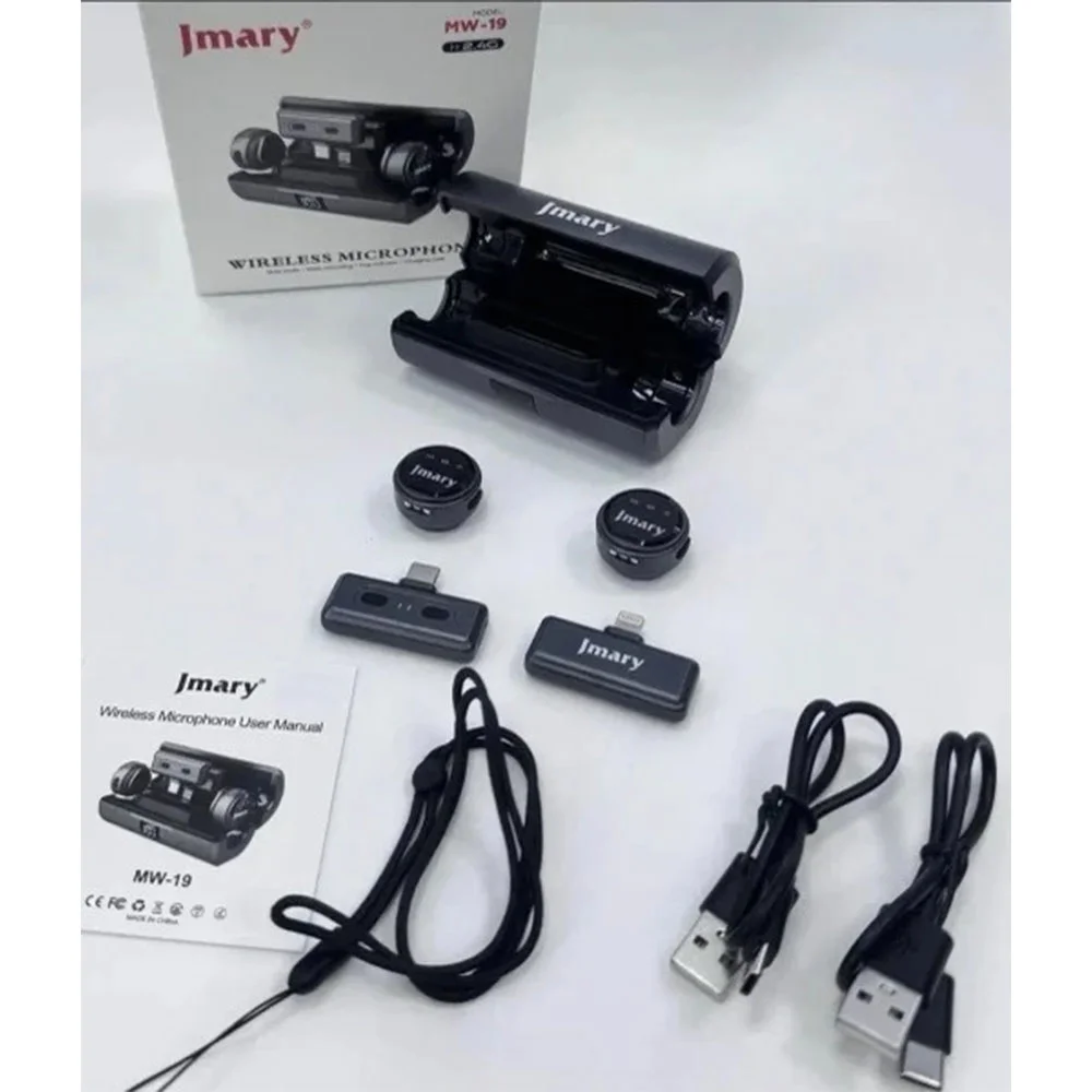 میکروفن یقه ای بی سیم جیماری Jmary MW-19 Wireless Microphone for Mobile — تصویر 1