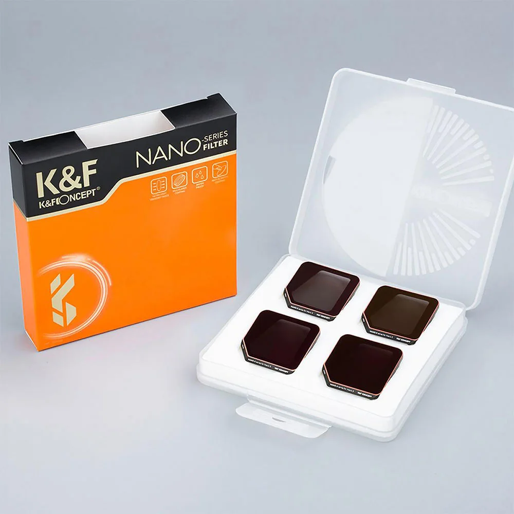فیلتر لنز کی اند اف K&amp;F KIT ND64 ND128 ND512 ND256 NANO SERIES FOR MAVIC 3 FILTER — تصویر 6